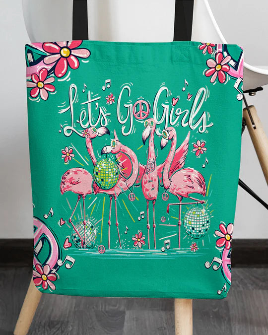 Durable Canvas Tote Bags - LET'S GO GIRLS FLAMINGO - Lightweight &amp, High-Capacity Options by EBDR 01220524