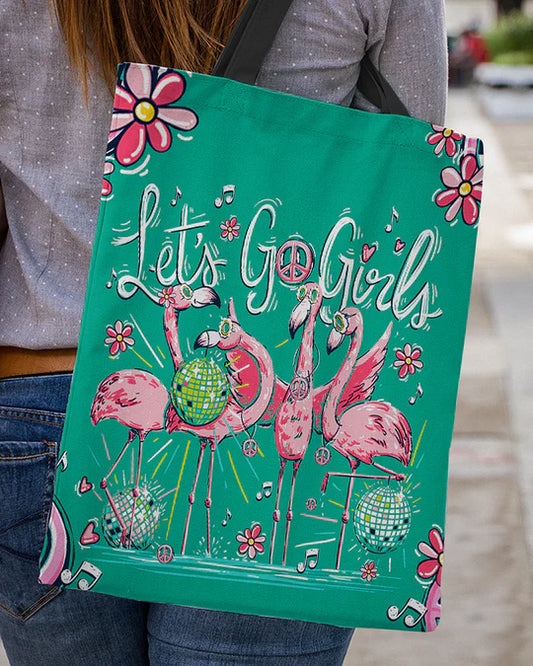 Durable Canvas Tote Bags - LET'S GO GIRLS FLAMINGO - Lightweight &amp, High-Capacity Options by EBDR 01220524