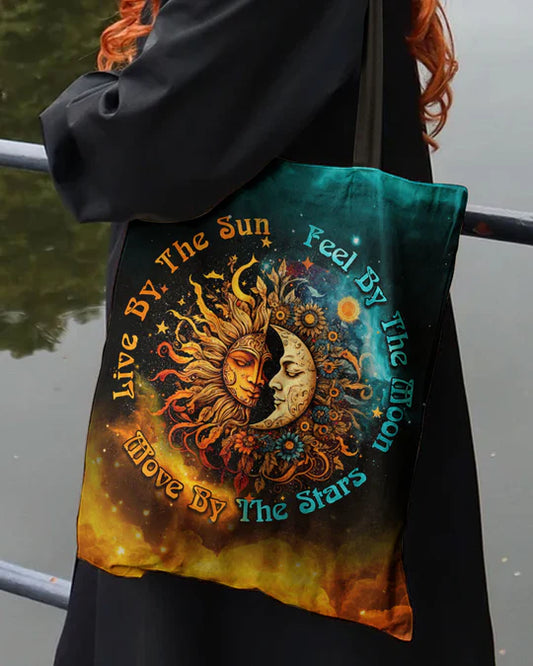 Durable Canvas Tote Bags - LIVE BY THE SUN - Lightweight &amp, High-Capacity Options by EBDR 01220524