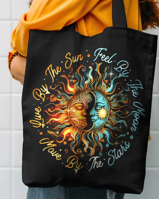 Durable Canvas Tote Bags - LIVE BY THE SUN - Lightweight &amp, High-Capacity Options by EBDR 01220524