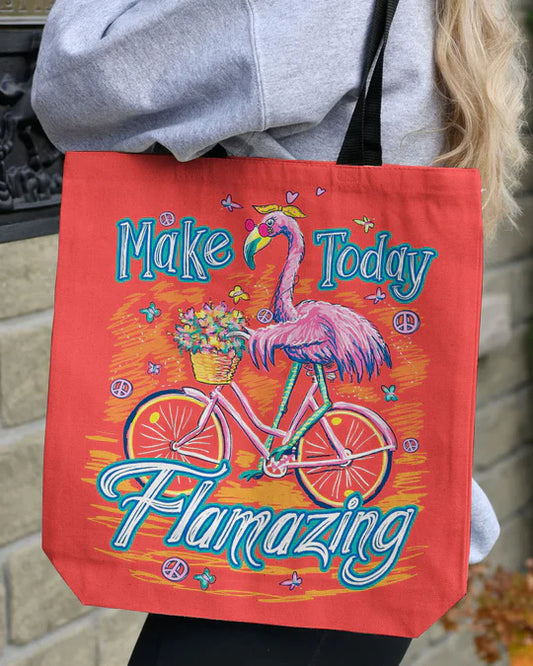 Durable Canvas Tote Bags - MAKE TODAY FLAMAZING - Lightweight &amp, High-Capacity Options by EBDR 01220524