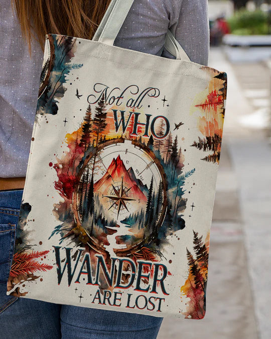 Durable Canvas Tote Bags - NOT ALL WHO WANDER ARE LOST - Lightweight &amp, High-Capacity Options by EBDR 01220524