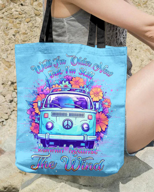 Durable Canvas Tote Bags - RUNNING AGAINST THE WIND - Lightweight &amp, High-Capacity Options by EBDR 01220524
