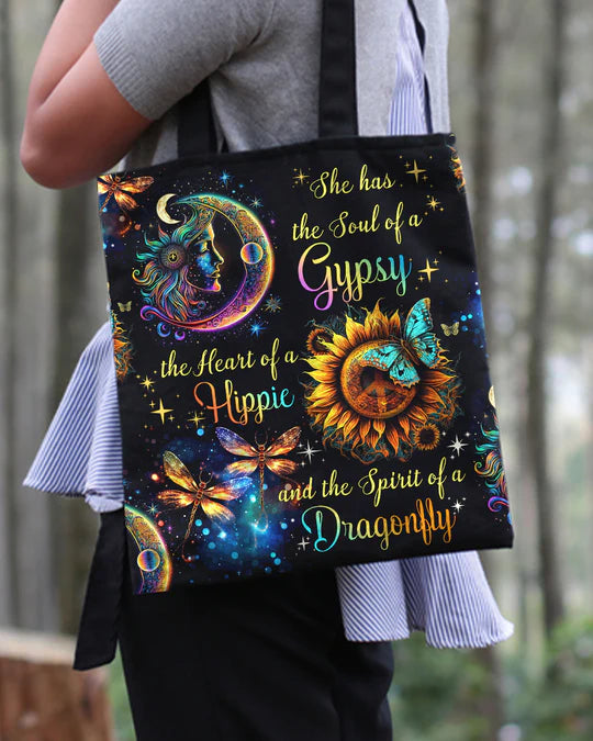 Durable Canvas Tote Bags -  SPIRIT OF A DRAGONFLY - Lightweight &amp, High-Capacity Options by EBDR 01220524