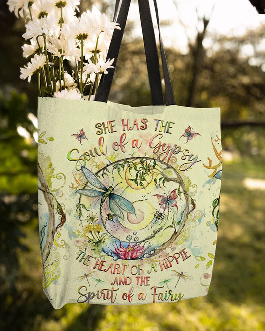 Durable Canvas Tote Bags -  SPIRIT OF A FAIRY DRAGONFLY - Lightweight &amp, High-Capacity Options by EBDR 01220524