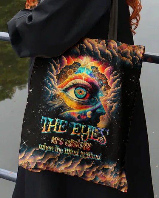 Durable Canvas Tote Bags - THE EYES ARE USELESS WHEN THE MIND IS BLIND - Lightweight &amp, High-Capacity Options by EBDR 01220524