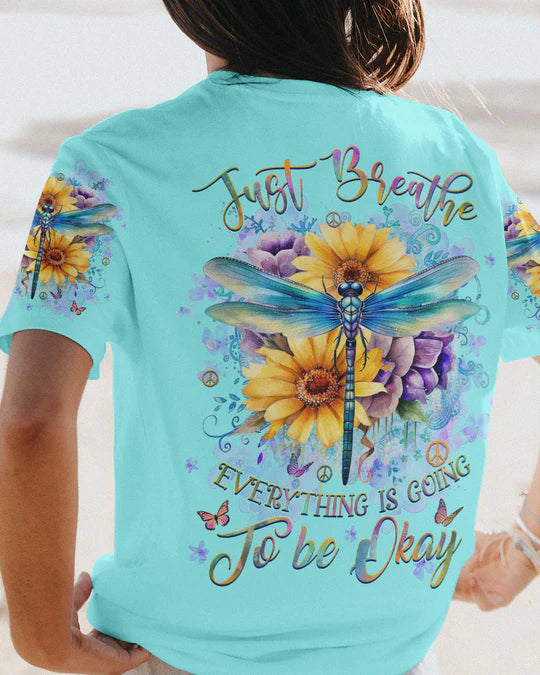 EMBROIDERED - JUST BREATHE DRAGONFLY ALL OVER PRINT - 3D CLOTHING - ABD03220424.
