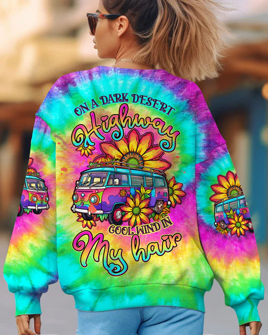 EMBROIDERED - ON A DARK DESERT HIGHWAY TIE DYE ALL OVER PRINT - 3D CLOTHING - ABD04220424.