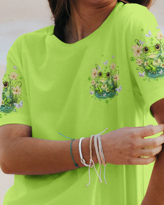 EMBROIDERED - BE YOU THE WORLD WILL ADJUST FROG ALL OVER PRINT - 3D CLOTHING - ABD02230424.