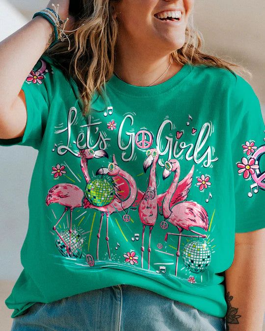 EMBROIDERED - LET'S GO GIRLS FLAMINGO ALL OVER PRINT - 3D CLOTHING - ABD05220424.