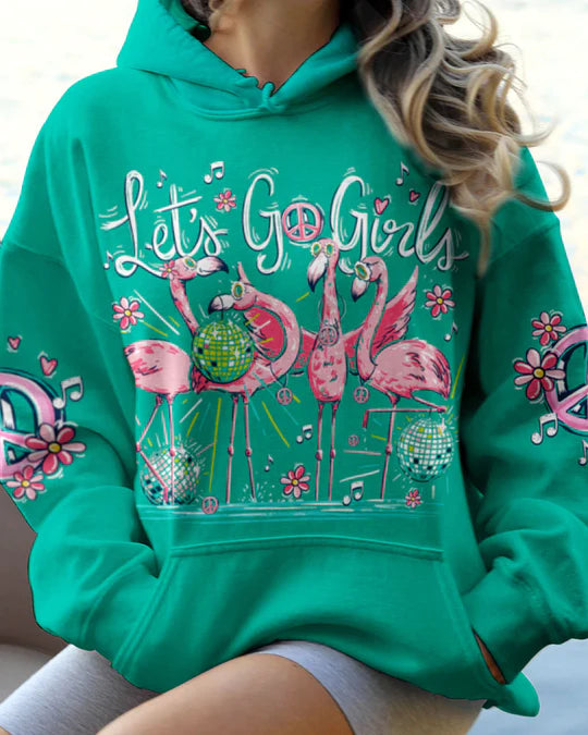 EMBROIDERED - LET'S GO GIRLS FLAMINGO ALL OVER PRINT - 3D CLOTHING - ABD05220424.
