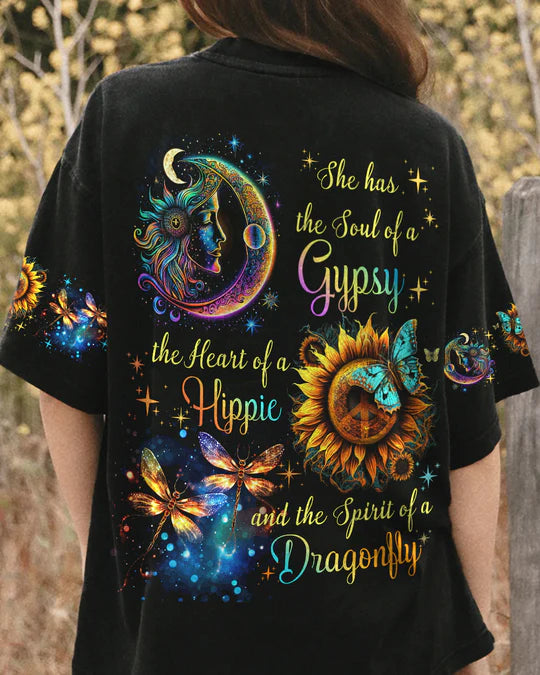 EMBROIDERED -SPIRIT OF A DRAGONFLY ALL OVER PRINT - 3D CLOTHING - ABD07220424.