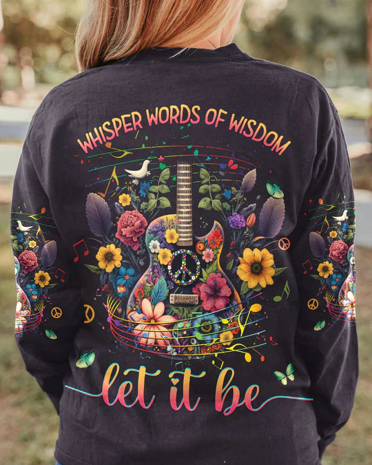 EMBROIDERED - WHISPER WORDS OF WISDOM GUITAR HIPPIE ALL OVER PRINT - 3D CLOTHING - ABD03230424