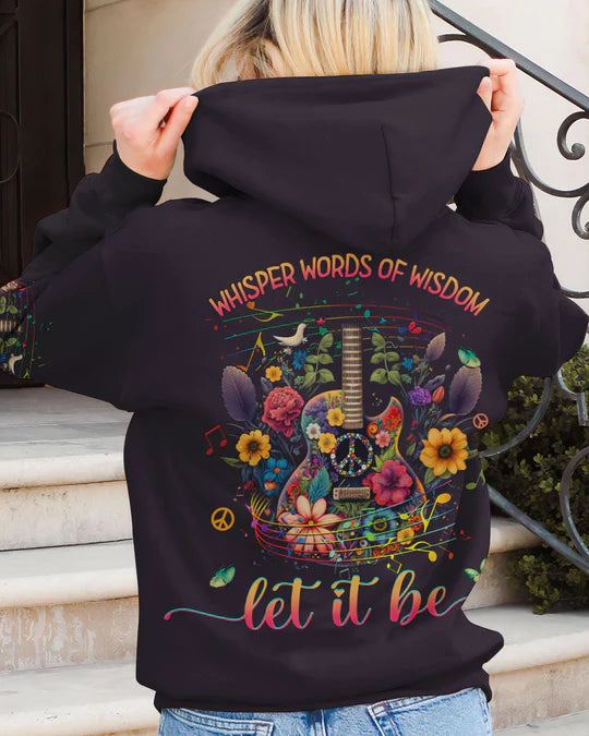 EMBROIDERED - WHISPER WORDS OF WISDOM GUITAR HIPPIE ALL OVER PRINT - 3D CLOTHING - ABD03230424