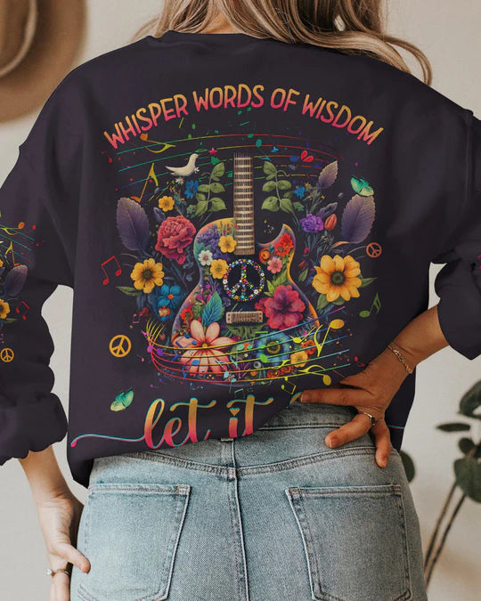 EMBROIDERED - WHISPER WORDS OF WISDOM GUITAR HIPPIE ALL OVER PRINT - 3D CLOTHING - ABD03230424