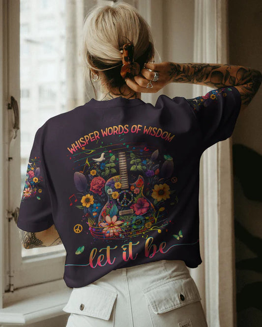 EMBROIDERED - WHISPER WORDS OF WISDOM GUITAR HIPPIE ALL OVER PRINT - 3D CLOTHING - ABD03230424