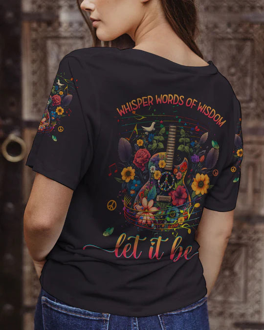 EMBROIDERED - WHISPER WORDS OF WISDOM GUITAR HIPPIE ALL OVER PRINT - 3D CLOTHING - ABD03230424