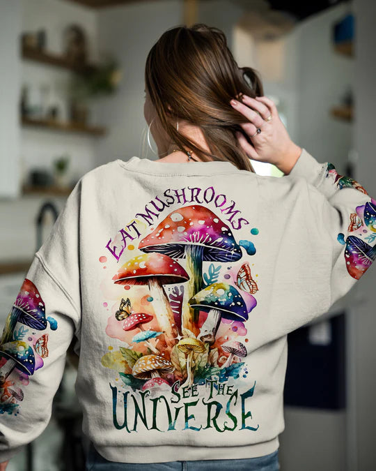 EMBROIDERED - EAT MUSHROOMS SEE THE UNIVERSE ALL OVER PRINT - 3D CLOTHING - ABD03250424.