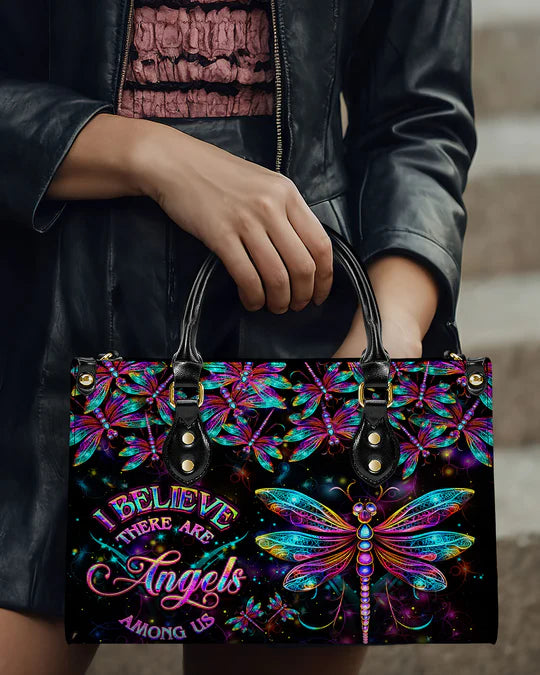 EBDR LEATHER HANDBAG - I BELIEVE THERE ARE ANGELS AMONG US LEATHER HANDBAG - HIPPIES BAGS - EBDRLTHB07030524.