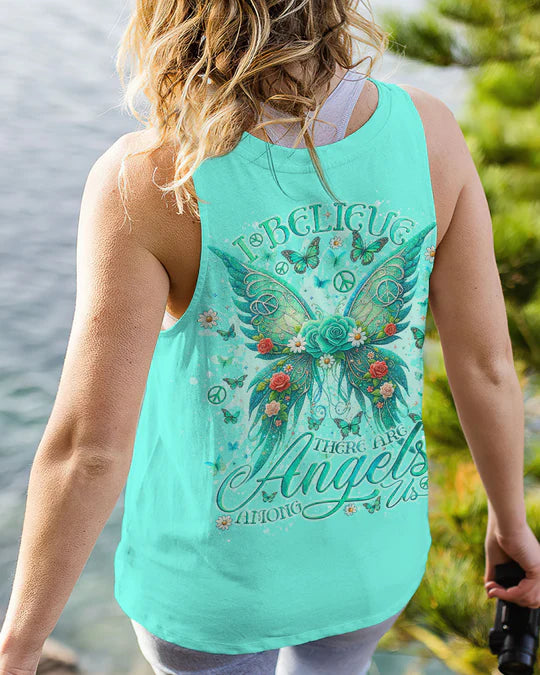 EMBROIDERED - I BELIEVE THERE ARE ANGELS AMONG US WINGS ALL OVER PRINT - 3D CLOTHING - ABD02240424.