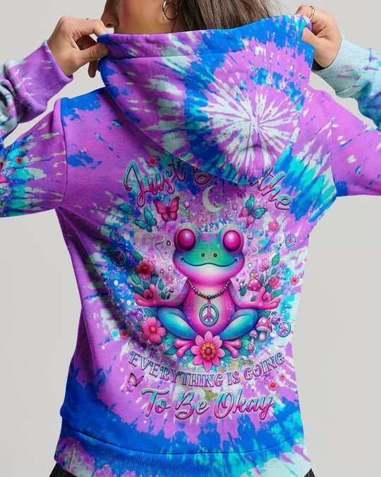 EMBROIDERED - JUST BREATHE FROG ALL OVER PRINT - 3D CLOTHING - ABD01280424.