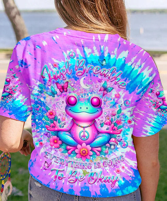 EMBROIDERED - JUST BREATHE FROG ALL OVER PRINT - 3D CLOTHING - ABD01280424.