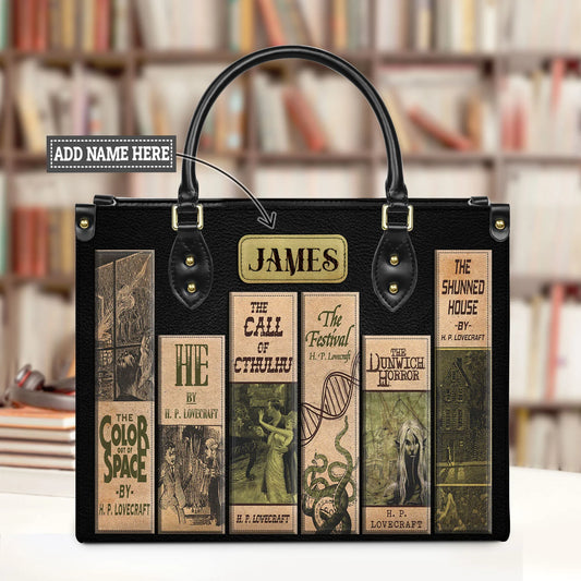 EMBROIDERED Libro Handbag H. P. Lovecraft- EDBR07250424.