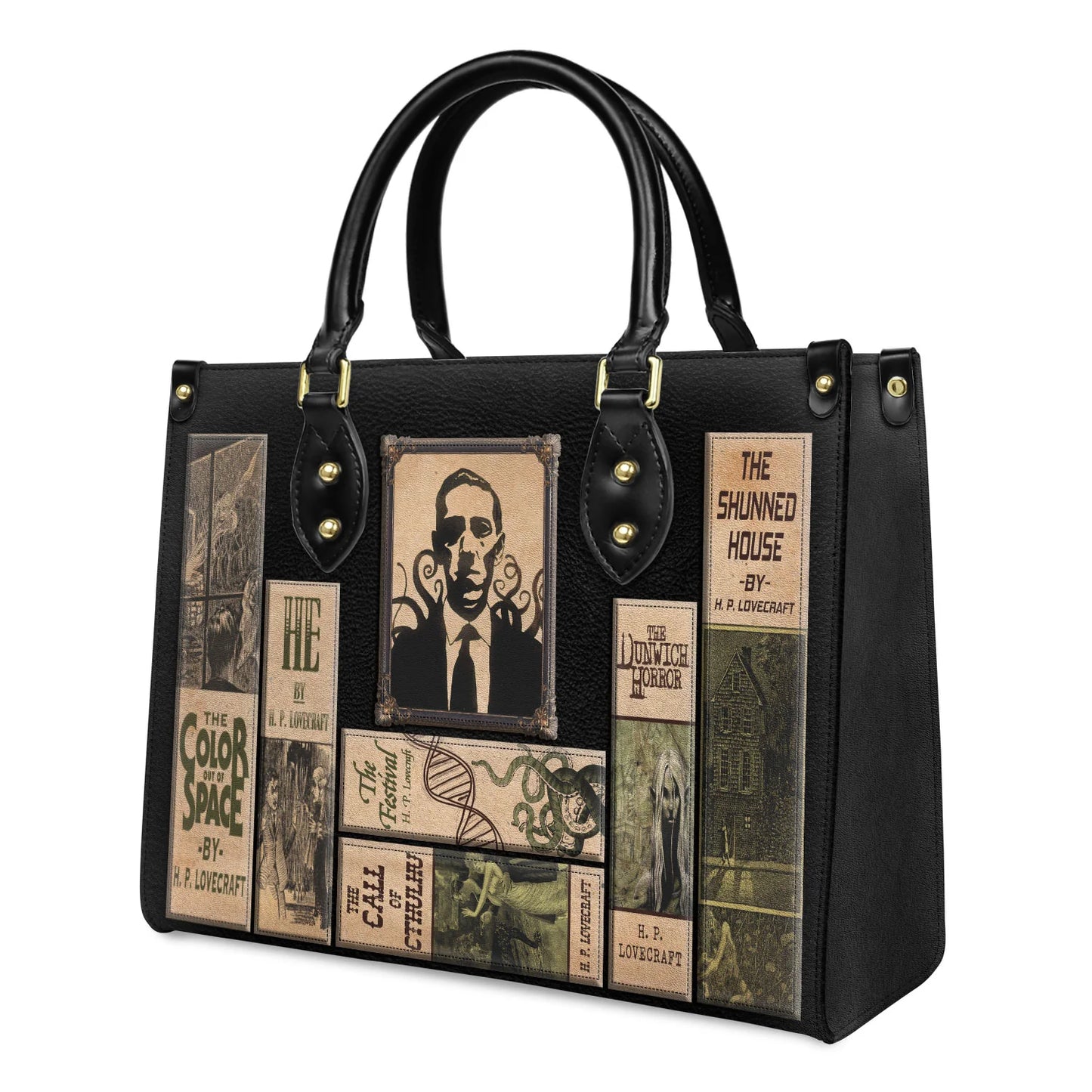 EMBROIDERED Libro Handbags - H. P. Lovecraft - EDBR01250424.