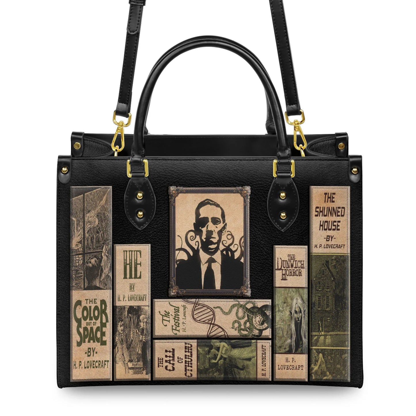 EMBROIDERED Libro Handbags - H. P. Lovecraft - EDBR01250424.