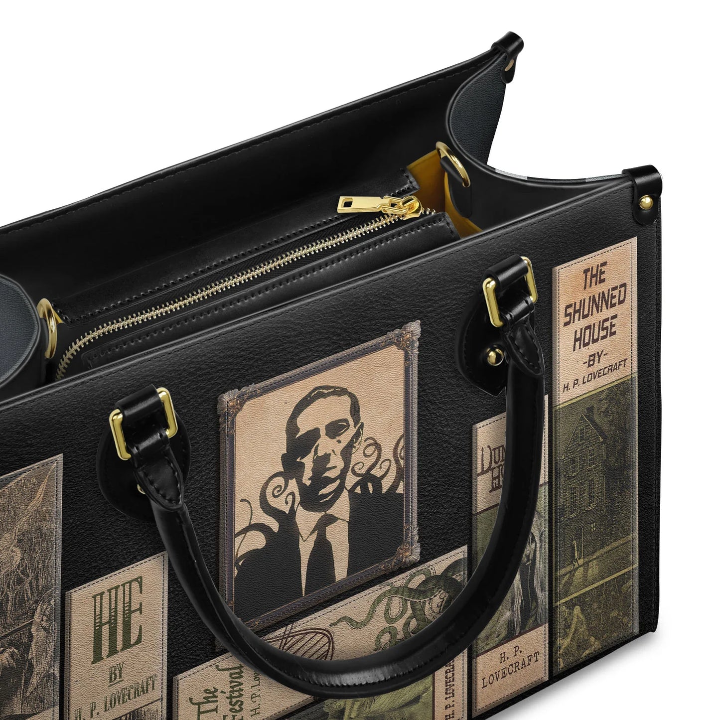 EMBROIDERED Libro Handbags - H. P. Lovecraft - EDBR01250424.