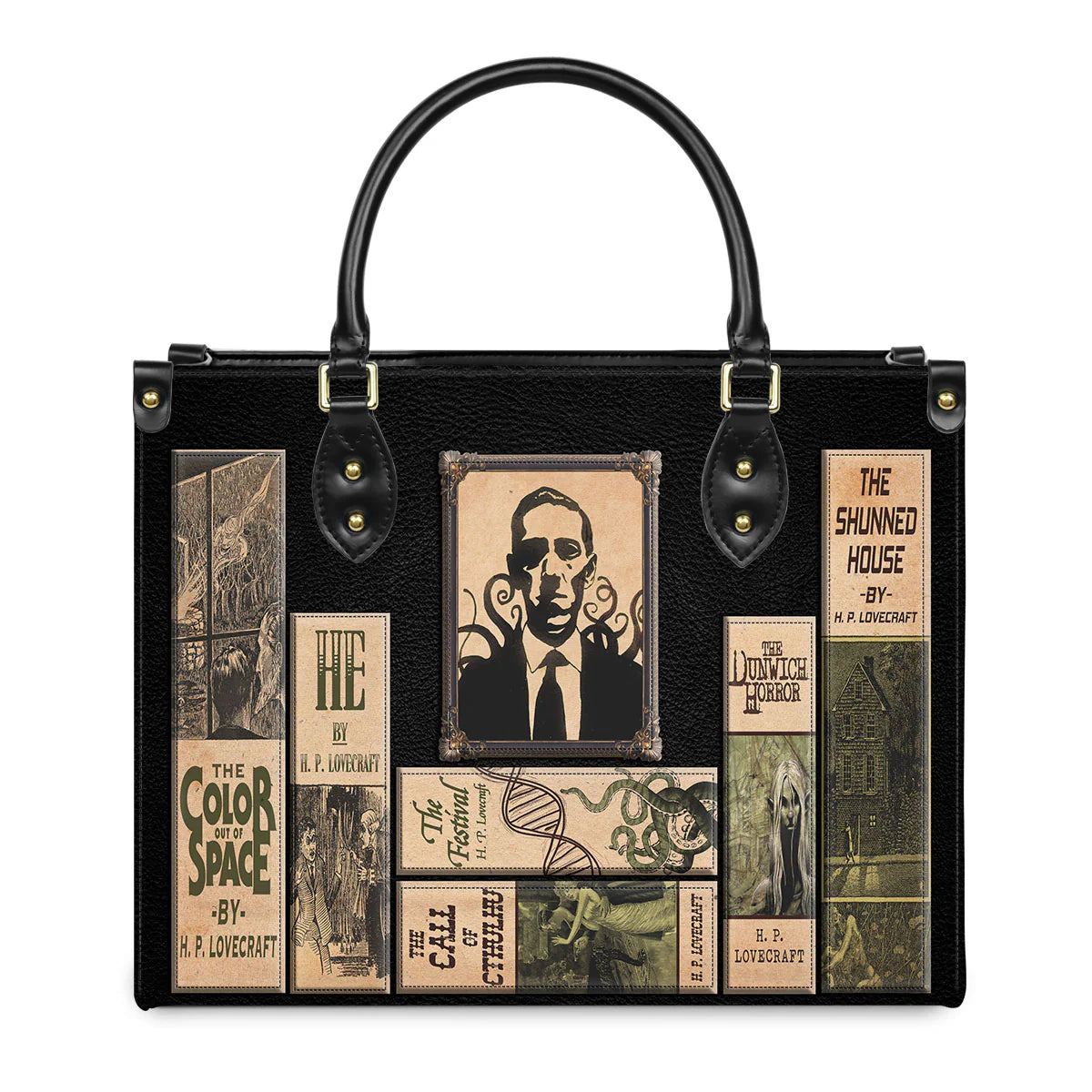 EMBROIDERED Libro Handbags - H. P. Lovecraft - EDBR01250424.