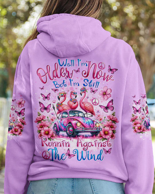 EMBROIDERED -RUNNING AGAINST THE WIND FLAMINGOS ALL OVER PRINT - 3D CLOTHING - ABD05260424.