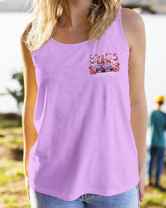 EMBROIDERED -RUNNING AGAINST THE WIND FLAMINGOS ALL OVER PRINT - 3D CLOTHING - ABD05260424.