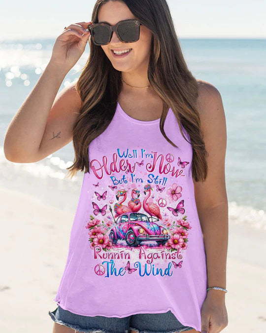 EMBROIDERED -RUNNING AGAINST THE WIND FLAMINGOS ALL OVER PRINT - 3D CLOTHING - ABD05260424.