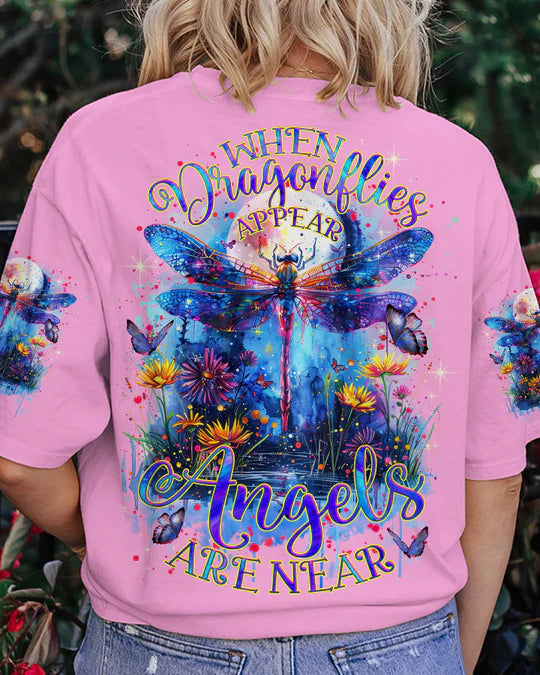 EMBROIDERED - WHEN DRAGONFLIES APPEAR ANGELS ARE NEAR ALL OVER PRINT - 3D CLOTHING - ABD07270424.