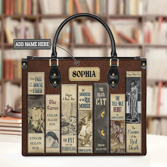 EMBROIDERED Libro Handbags - Edgar Allan Poe - EDBR05250424.