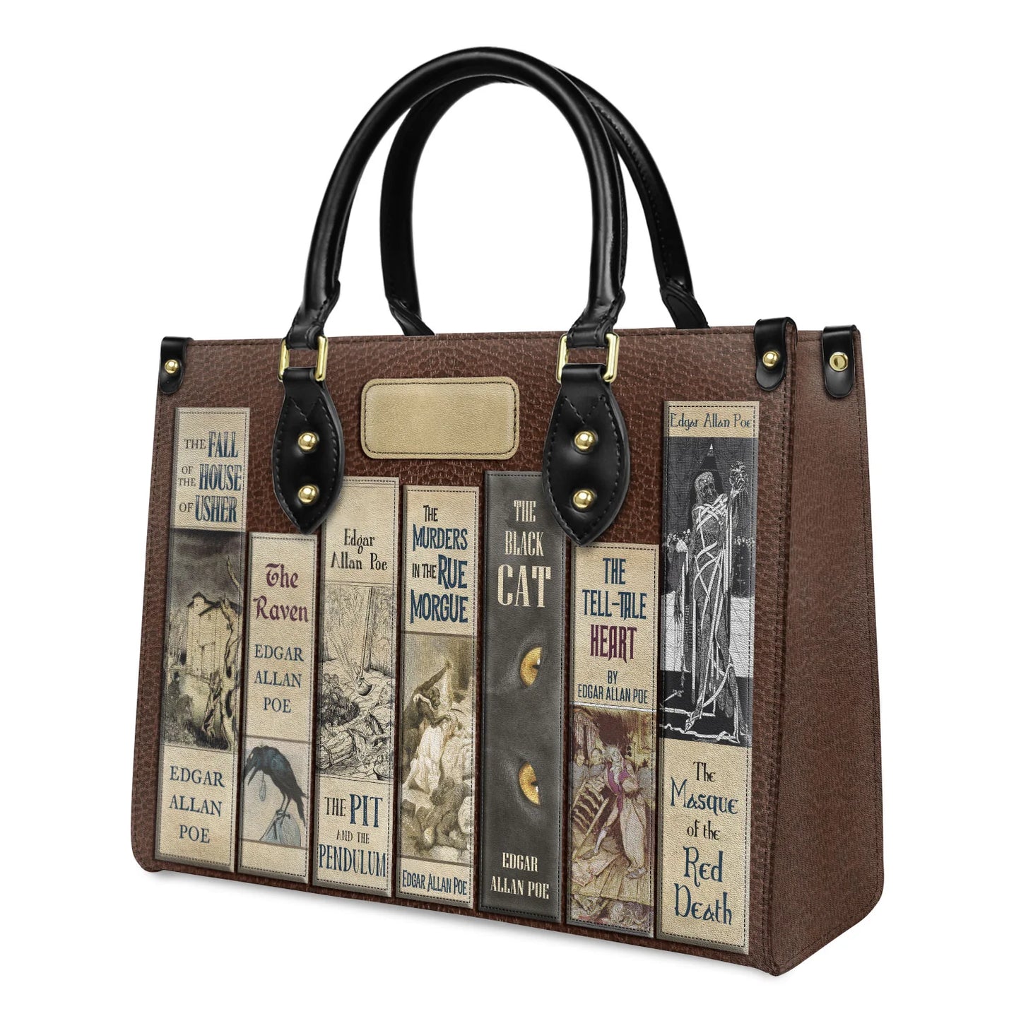 EMBROIDERED Libro Handbags - Edgar Allan Poe - EDBR05250424.