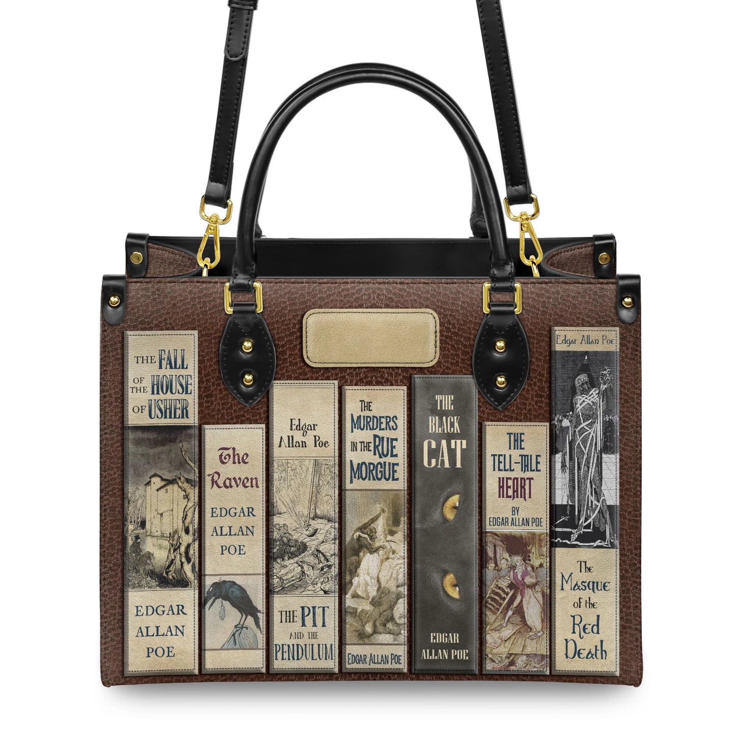 EMBROIDERED Libro Handbags - Edgar Allan Poe - EDBR05250424.