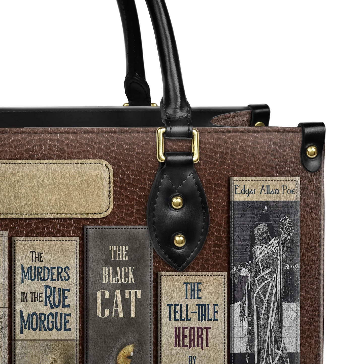 EMBROIDERED Libro Handbags - Edgar Allan Poe - EDBR05250424.