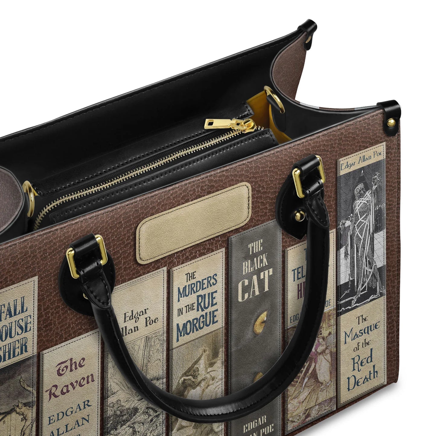 EMBROIDERED Libro Handbags - Edgar Allan Poe - EDBR05250424.