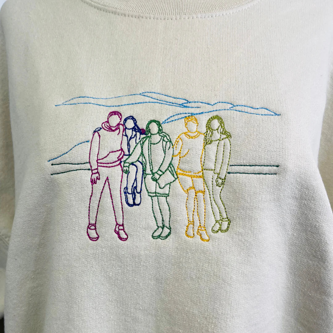 Embroidered Hoodie, Custom Photo on Hoodie, Outline Photo Sweatshirt Embroidered, Hoodie, T-Shirt, Embroidered Clothing, Custom Embroidery,EBDHD01091123.