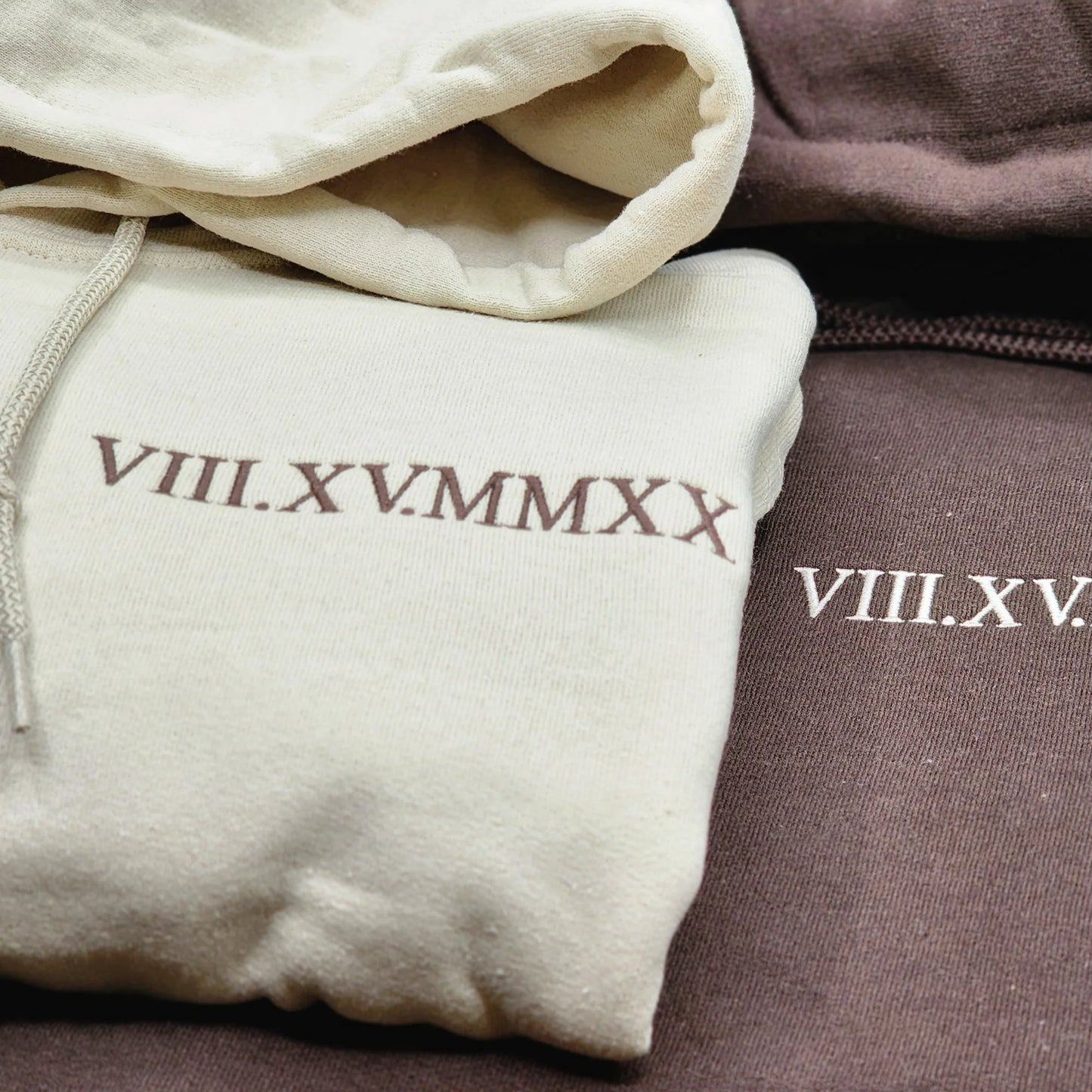 Embroidered Hoodie, Embroidered Roman Numeral Sweatshirt, Hoodie, T-Shirt, Embroidered Clothing, Custom Embroidery,EBDHD01091123.