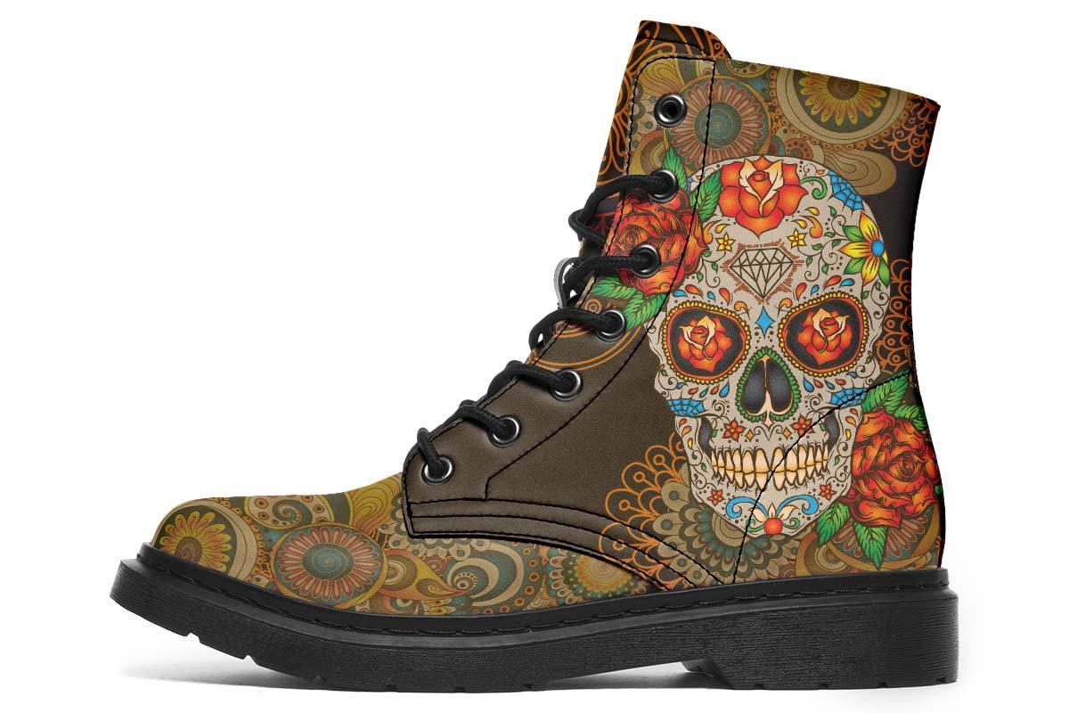 EShoes Personalized Boots, Sugar Skull Mexican Boots, Custom Name Boots.