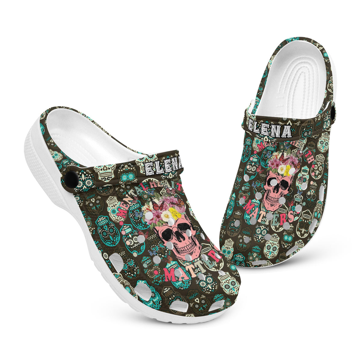 EShoes Personalized Clogs, Mental Health Matters, Custom Name Clogs.