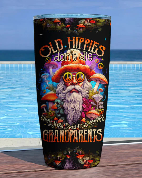 SHOESEMBROIDERED 20,30,40 Oz Stainless Tumbler - OLD HIPPIES - Perfect for Every Occasion - EBDR01160524