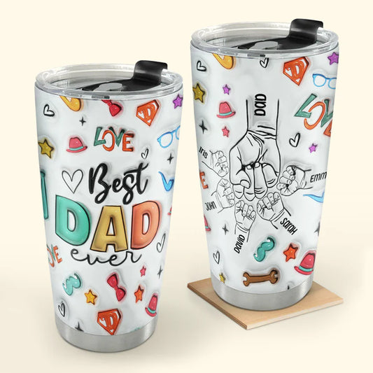 SHOESEMBROIDERED 20,30,40 Oz Stainless Tumbler - Best Dad Ever - Perfect for Every Occasion - EBDR01160524