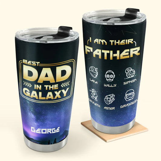 SHOESEMBROIDERED 20,30,40 Oz Stainless Tumbler - Best Dad In The Galaxy - Perfect for Every Occasion - EBDR01160524