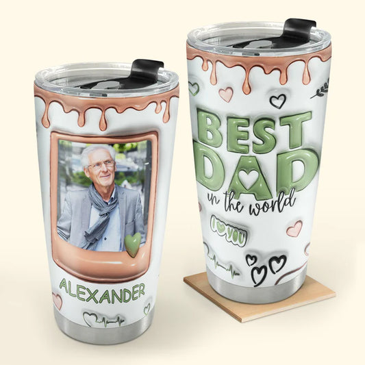 SHOESEMBROIDERED 20,30,40 Oz Stainless Tumbler - Best Dad In The World - Perfect for Every Occasion - EBDR01160524