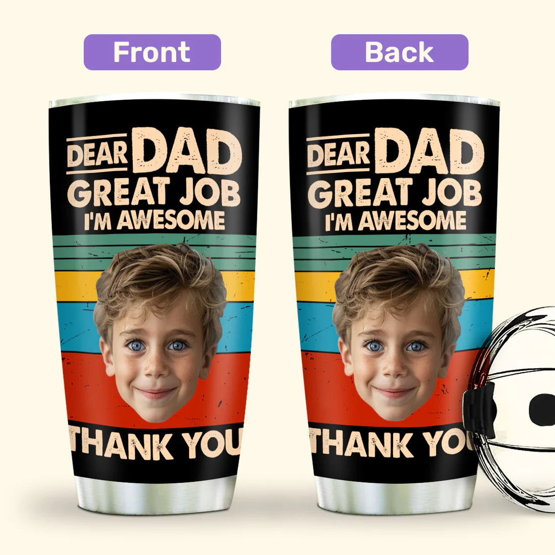 SHOESEMBROIDERED 20,30,40 Oz Stainless Tumbler - Dad Great Job - Perfect for Every Occasion - EBDR01160524