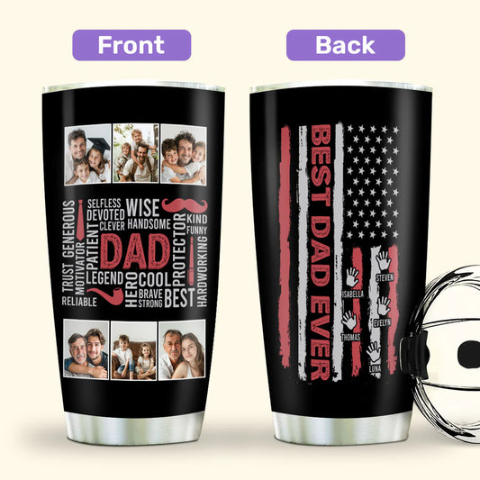 SHOESEMBROIDERED 20,30,40 Oz Stainless Tumbler - Dad Hero Handsome - Perfect for Every Occasion - EBDR01160524